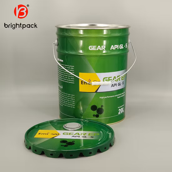 Seau à peinture Seau en acier Seau en étain en acier métallique 20L Seau vide en acier pour tambour à huile