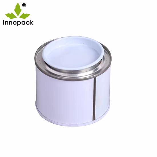 Boîte de conserve ronde vide boîte de peinture imprimée par coutume de boîtes de conserve en métal de 0,125 litres