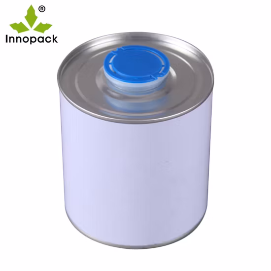 Boîte de peinture 0,1 L Boîte de conserve ronde chimique Boîte de conserve en métal 0,1 L