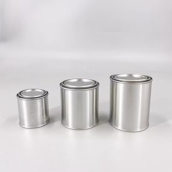 Boîte de conserve de peinture d'usine avec couvercle à levier, petite boîte de conserve ronde de 1 pinte pour la peinture